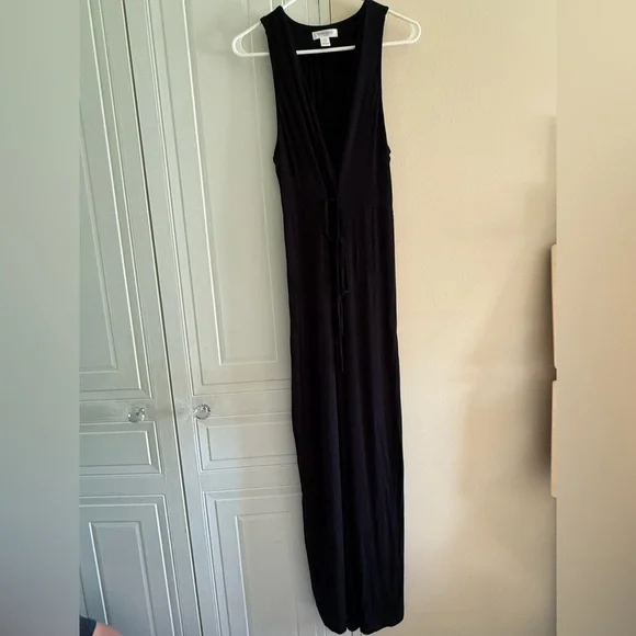 Motherhood Maternity Black Sleeveless Maxi Dress Size Large - Picture 1 of 3